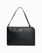 Tommy Hilfiger black wristlet pouch with zip and logo detail
