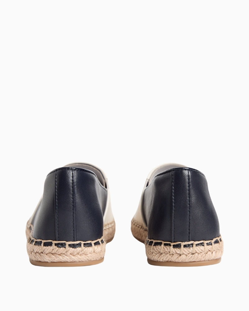 Tommy Hilfiger leather espadrille side view showing rope sole – Áines Boutique