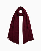Tommy Hilfiger monogram scarf in deep rouge modal with lightweight drape