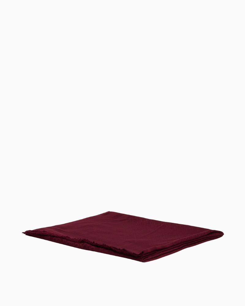 Tommy Hilfiger monogram scarf in deep rouge modal with lightweight drape