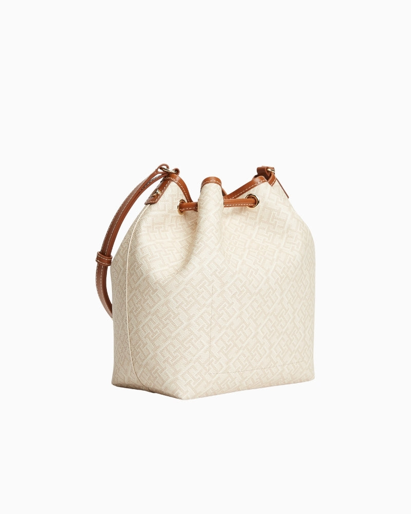 Tommy Hilfiger TH Monoplay bucket bag side view – Áines Boutique