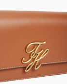 Tommy Hilfiger TH Script flap crossover tan logo detail – Áines Boutique