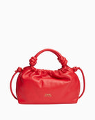 Tommy Hilfiger soft leather medium crossover red front view – Áines Boutique