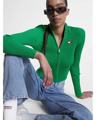 Tommy Jeans - BADGE ZIP THRU SWEATER