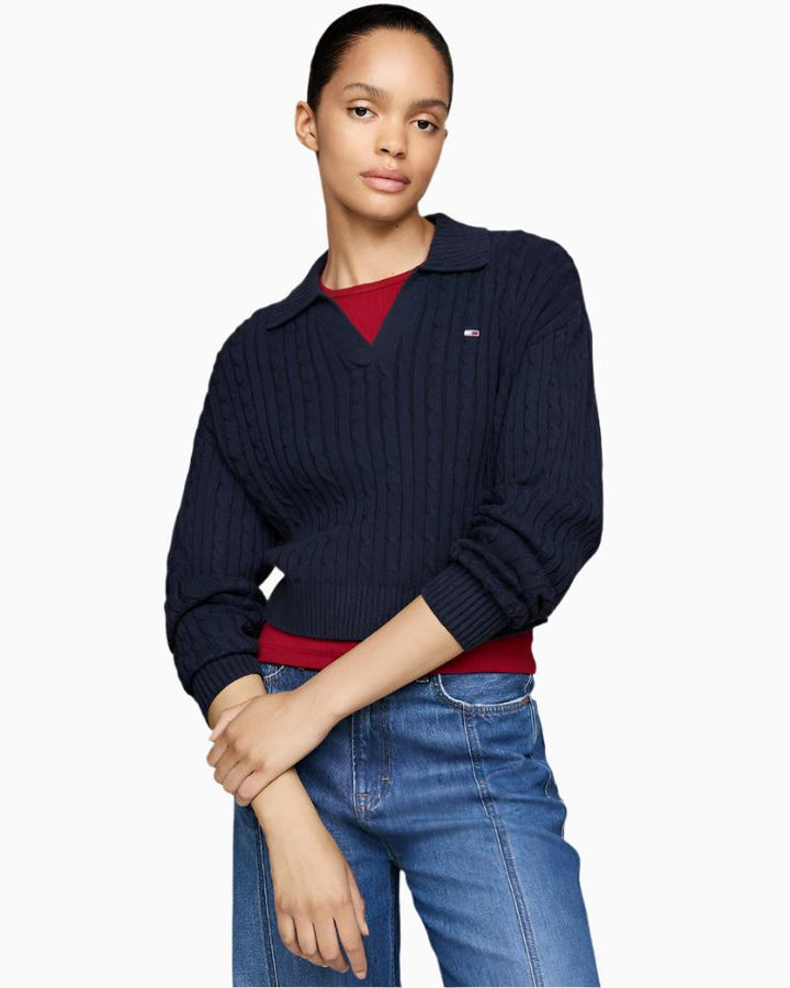 Tommy Jeans - Cable Rugby Sweater