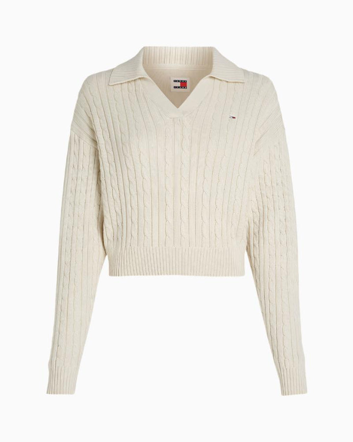 Tommy Jeans - Cable Rugby Sweater 