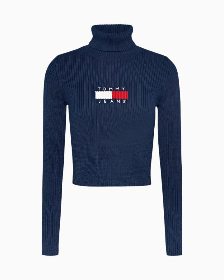 Tommy Jeans - Melange Turtleneck Flag Sweater