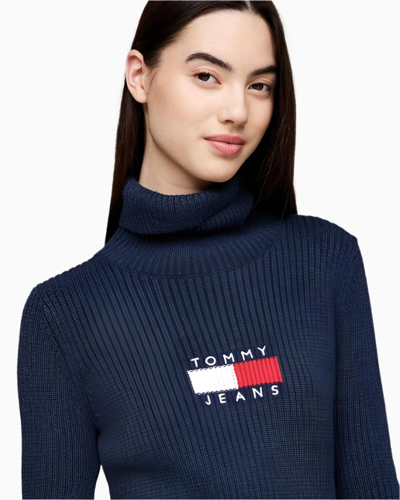 Tommy Jeans - Melange Turtleneck Flag Sweater