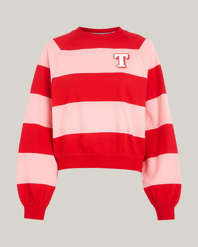 Tommy Jeans - Relaxed Letterman Stripe Crew Top