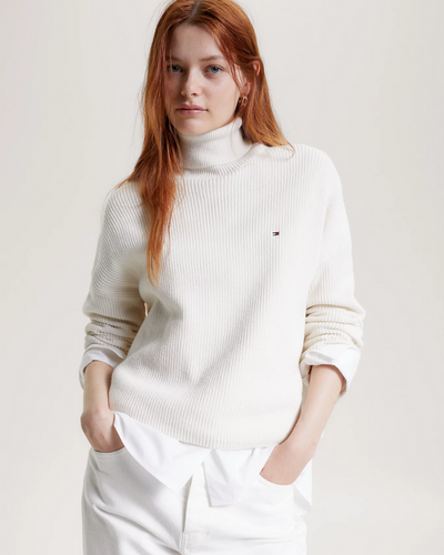 Tommy Hilfiger - Cardigan Stitch Funnel Neck Jumper