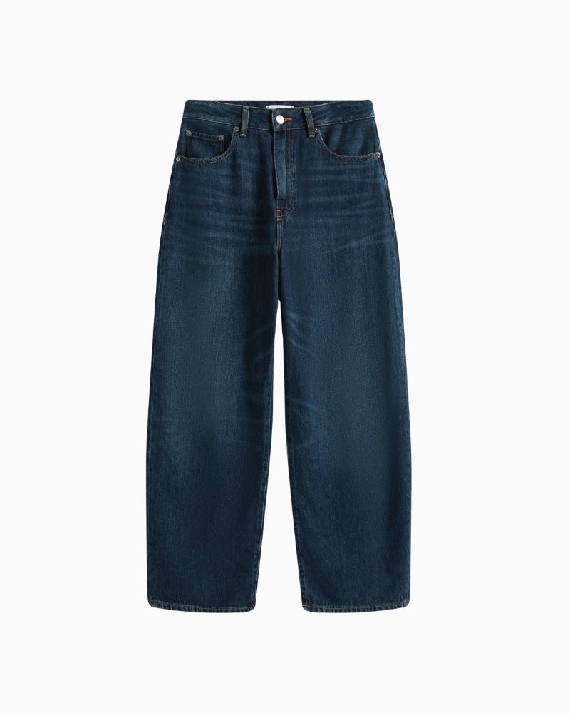 Flat lay front view of Tommy Hilfiger Barrel Jeans
