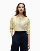 Tommy Hilfiger Boxy Fit Poplin Shirt in Yellow collar detail
