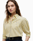 Tommy Hilfiger Boxy Fit Poplin Shirt in Yellow side view