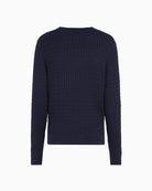 Tommy Hilfiger Cotton Cable Sweater in Dark Blue back view