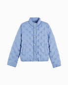 Tommy Hilfiger Down Flag Quilt Jacket in Baby Blue quilted detail