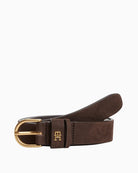 Tommy Hilfiger Effortless 2.5 NB Brass Belt in Brown rounded buckle detail
