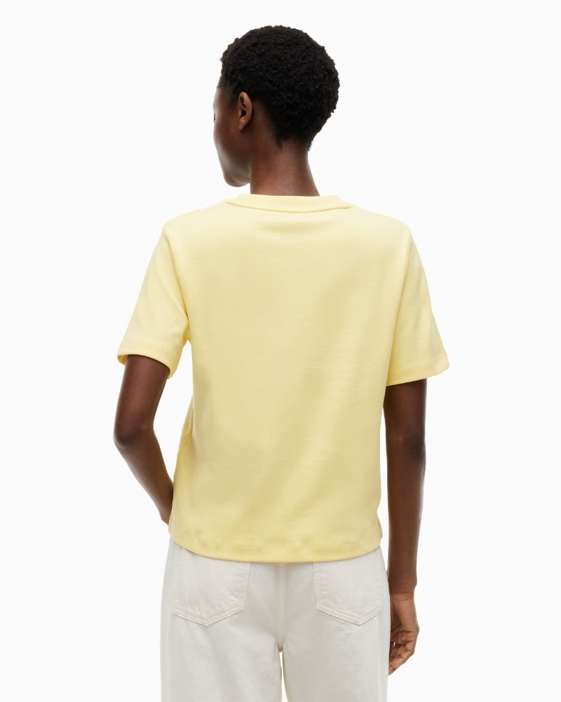 Tommy Hilfiger Interlock Boxy C-NK SS Tee in Yellow back view