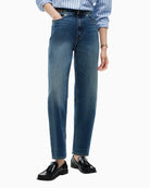 Tommy Hilfiger Jackie High Rise Tapered Jeans in Elan front view