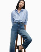 Tommy Hilfiger Jackie High Rise Tapered Jeans in Elan waist detail
