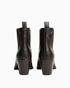 Tommy Hilfiger Leather Western Chelsea Boot in Brushed Brown back view