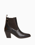 Tommy Hilfiger Leather Western Chelsea Boot in Brushed Brown right side view