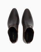 Tommy Hilfiger Leather Western Chelsea Boot in Brushed Brown top view