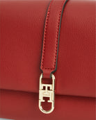 Tommy Hilfiger Libre Conv Flap Crossover Bag in Red buckle detail