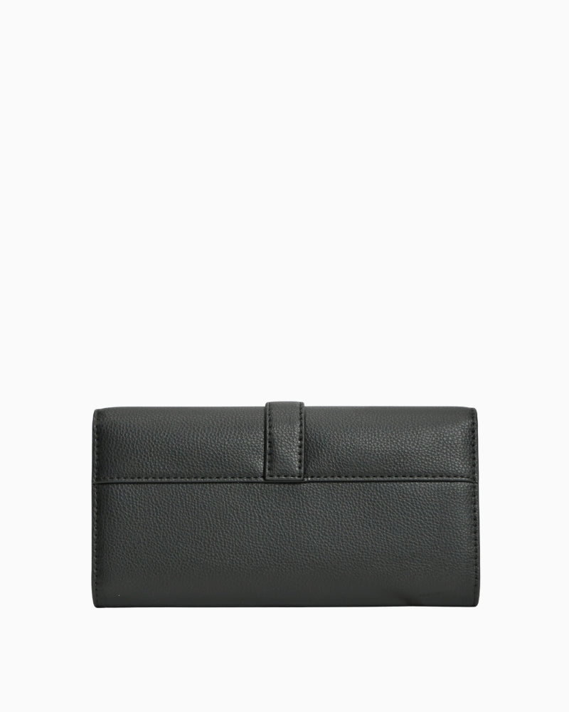 Tommy Hilfiger Libre Large Flap Wallet in Black back view