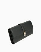Tommy Hilfiger Libre Large Flap Wallet in Black side view