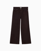 Tommy Hilfiger Mola Low Rise Wide Straight Trousers in Brown wide-leg detail