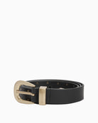 Tommy Hilfiger New West 2.5 Studs Belt in Black front view