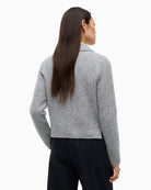 Tommy Hilfiger Polo Cable Sweater in Grey back view