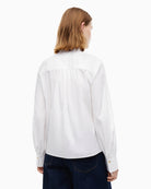 Tommy Hilfiger Poplin Bow Tie LS Shirt in White back view