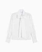 Tommy Hilfiger Poplin Bow Tie LS Shirt in White collar detail