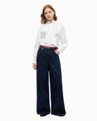 Tommy Hilfiger Poplin Bow Tie LS Shirt in White front view