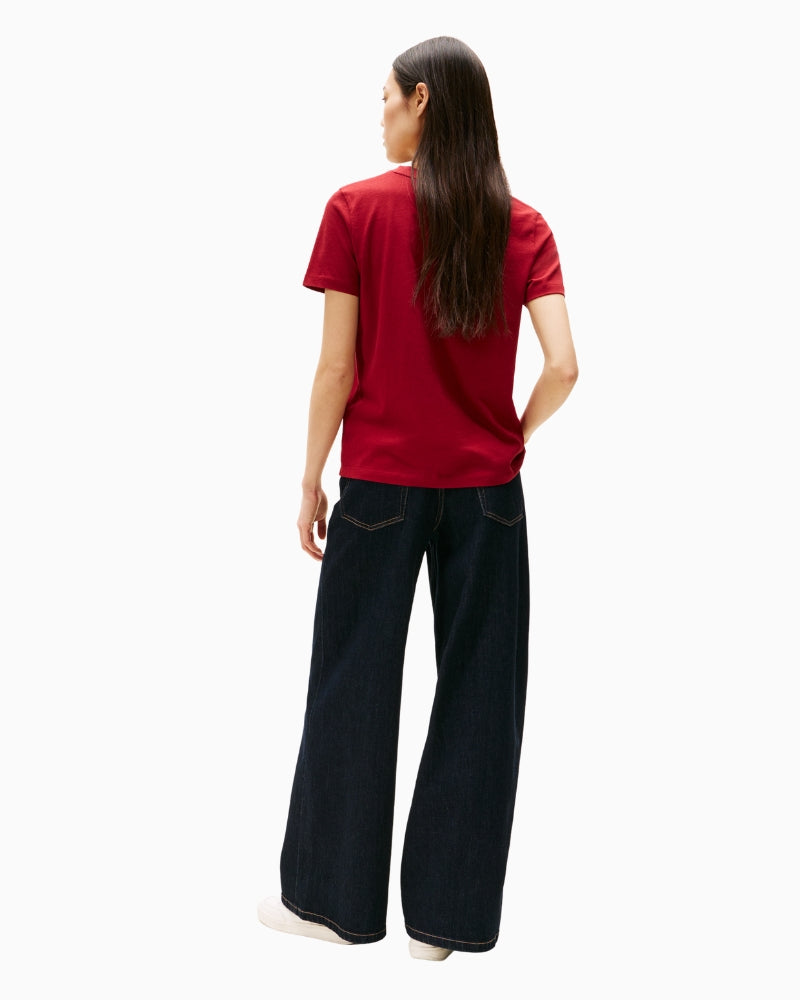 Back view of Tommy Hilfiger red t-shirt