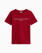 Red crewneck t-shirt front view