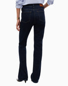 Tommy Hilfiger Skye Mid Rise Bootcut Essential Jeans in Dark Denim back view