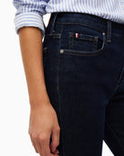 Tommy Hilfiger Skye Mid Rise Bootcut Essential Jeans in Dark Denim pocket detail
