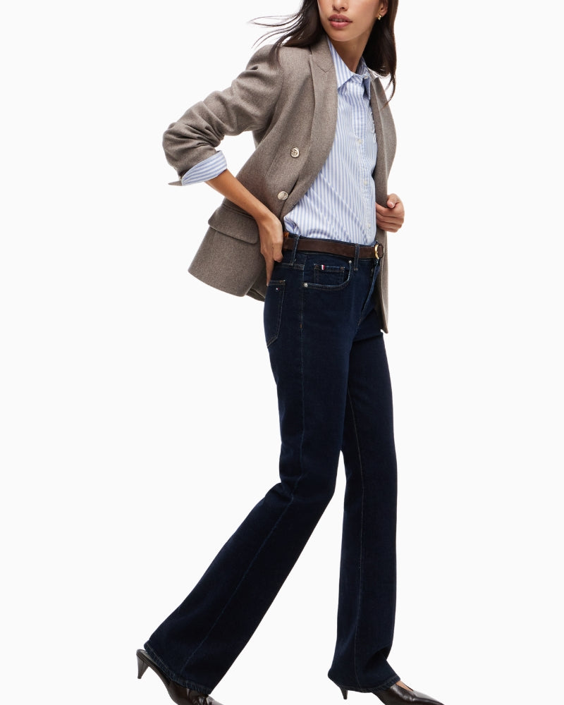 Tommy Hilfiger Skye Mid Rise Bootcut Essential Jeans in Dark Denim side detail