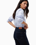 Tommy Hilfiger Skye Mid Rise Bootcut Essential Jeans in Dark Denim side view
