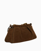 Tommy Hilfiger Soft Leather Mini Crossover Sued Bag in Brown back view