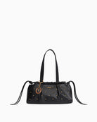 Tommy Hilfiger Soft Leather Shoulder Bag Studs in Black front view