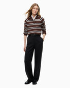 Tommy Hilfiger Soft Wool Jersey Regular Zip Sweater in Brown styled view