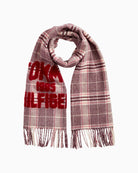 Tommy Hilfiger Varsity Check Scarf in Pink and Red front view
