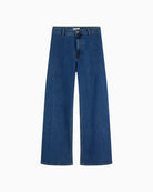 Tommy Hilfiger Wide Leg Rian HW Ankle Jeans in dark denim fabric detail