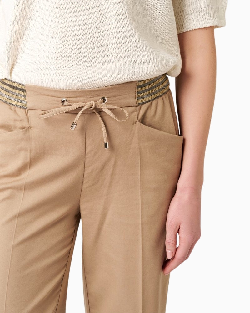 Toni Sue trousers elastic waistband and drawstring detail – Áines Boutique