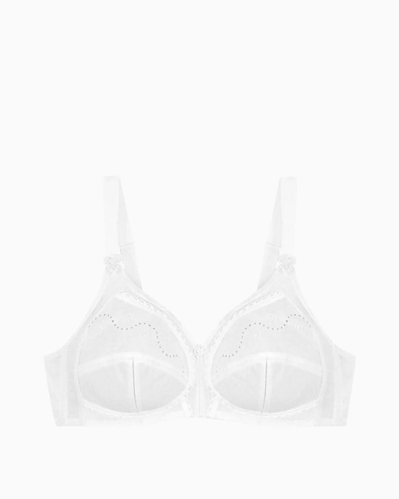 Triumph Doreen + Cotton white bra with wide padded straps
