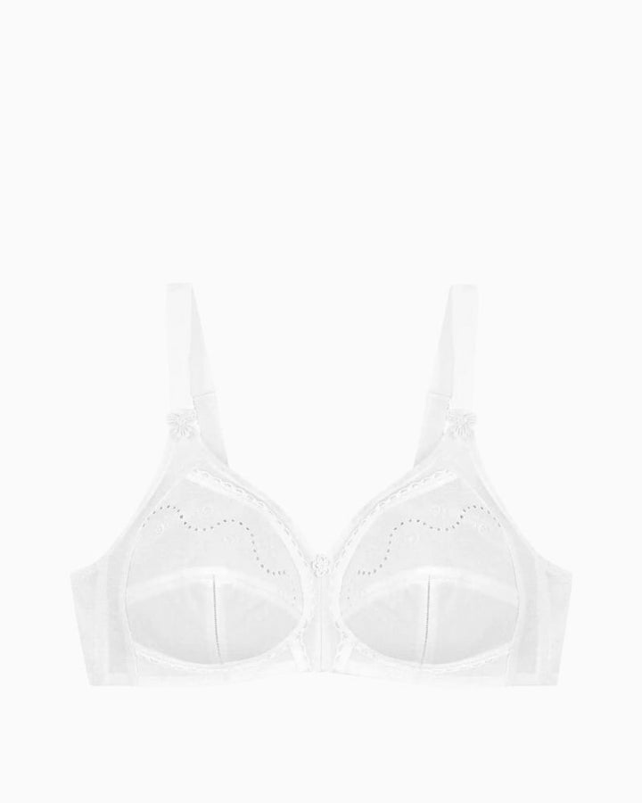 Triumph Doreen + Cotton white bra with wide padded straps
