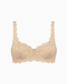 Triumph Amourette Bra in nude embroidery detail